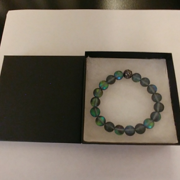 Charcoal Gray Moonstone Bracelet - Picture 5 of 8